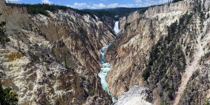 Artist Point view of Lower Falls Grand Canyon Yellowstone