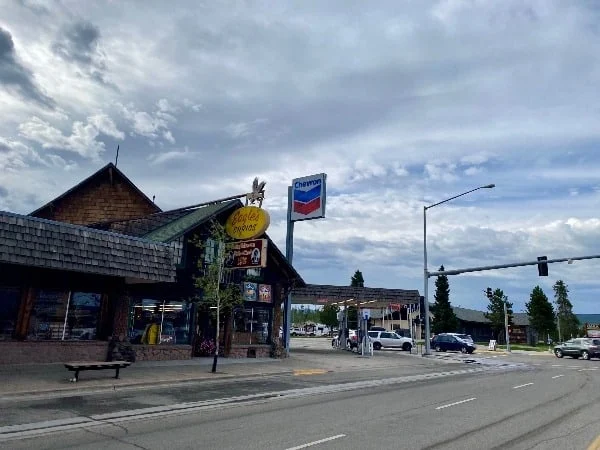 Gas station in West Yellowstone showing convenience and accessibility for travelers