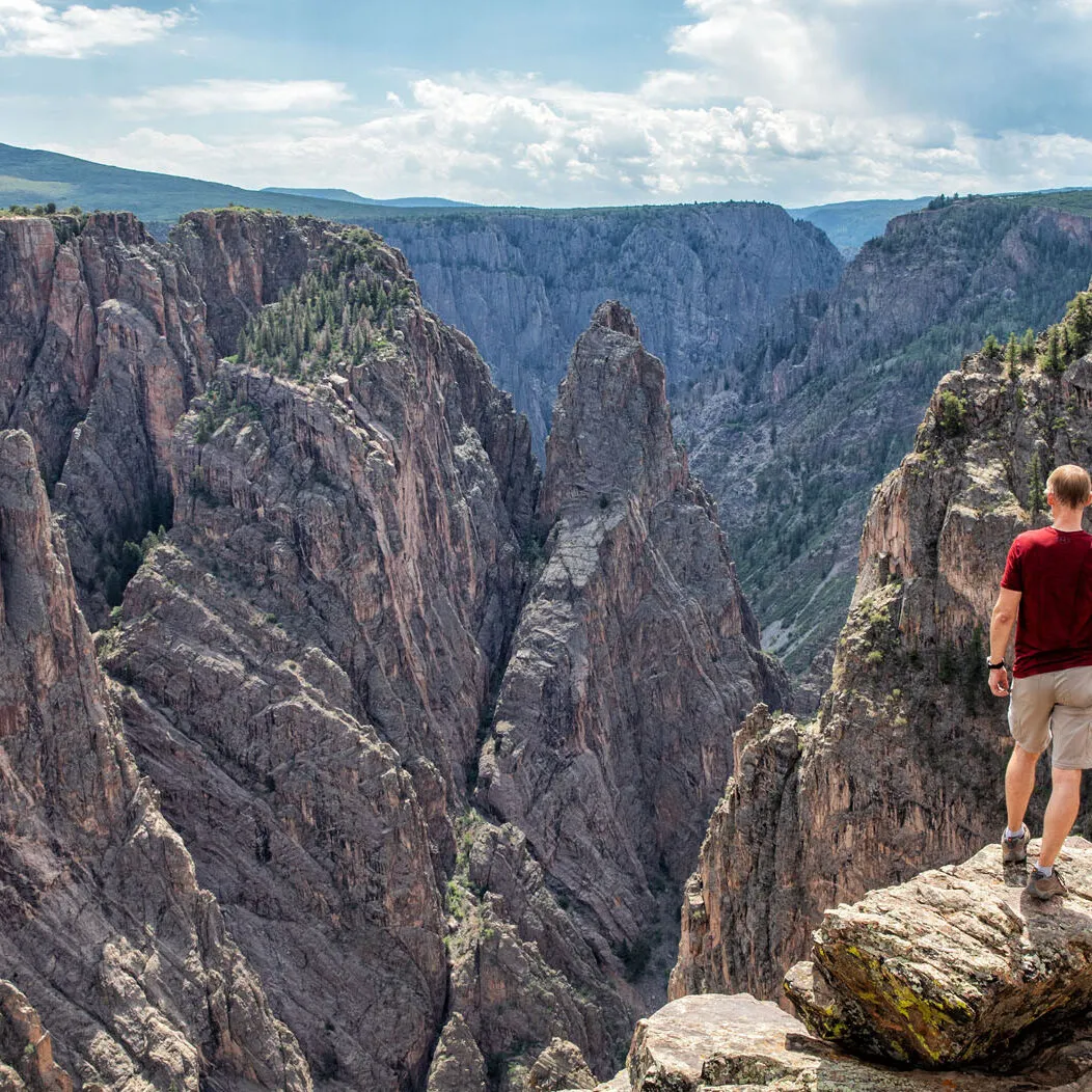 South Rim Drive scenic road in Black Canyon of the Gunnison