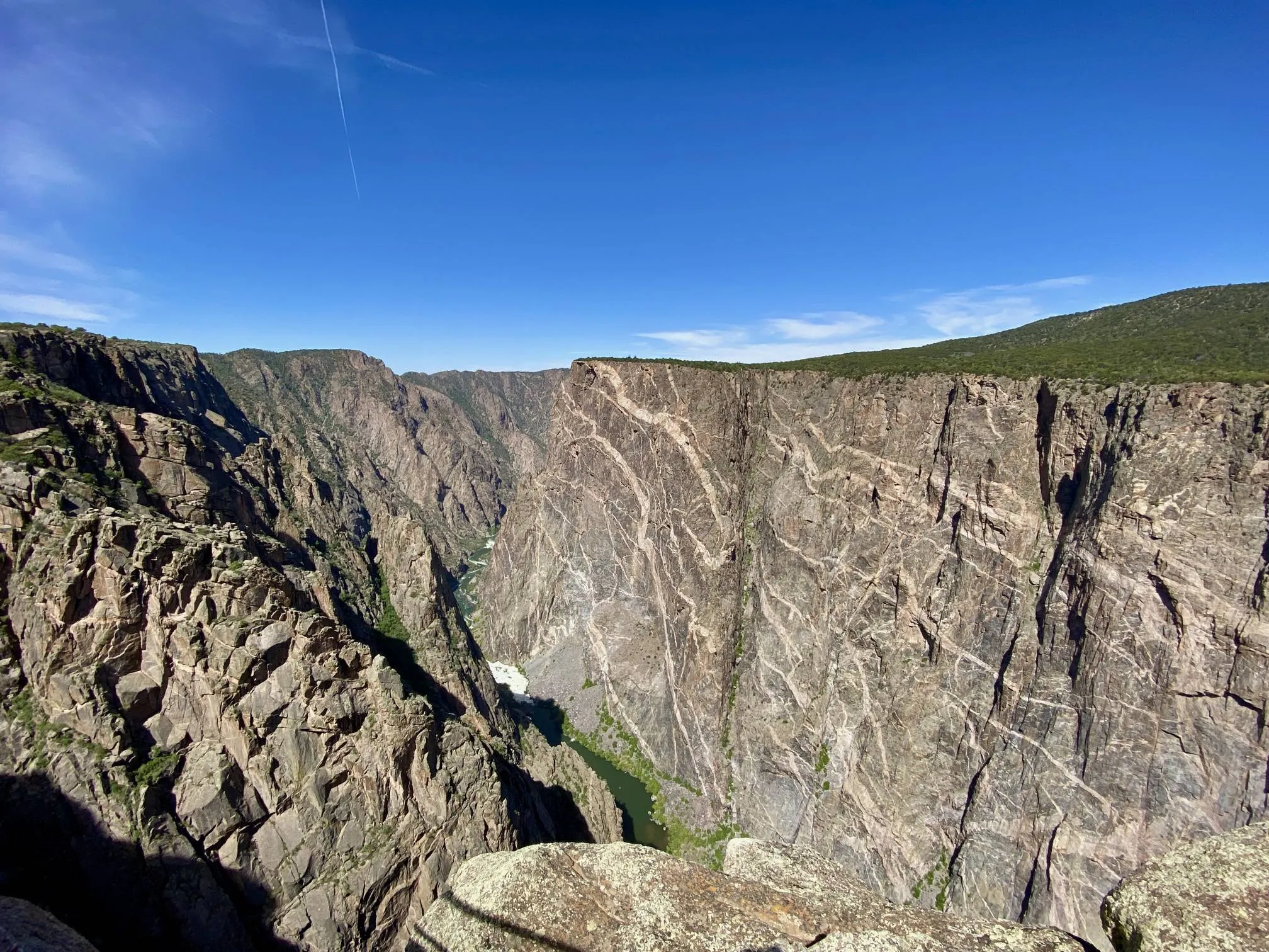 Black Canyon of the Gunnison showing the Painted Wall view trail