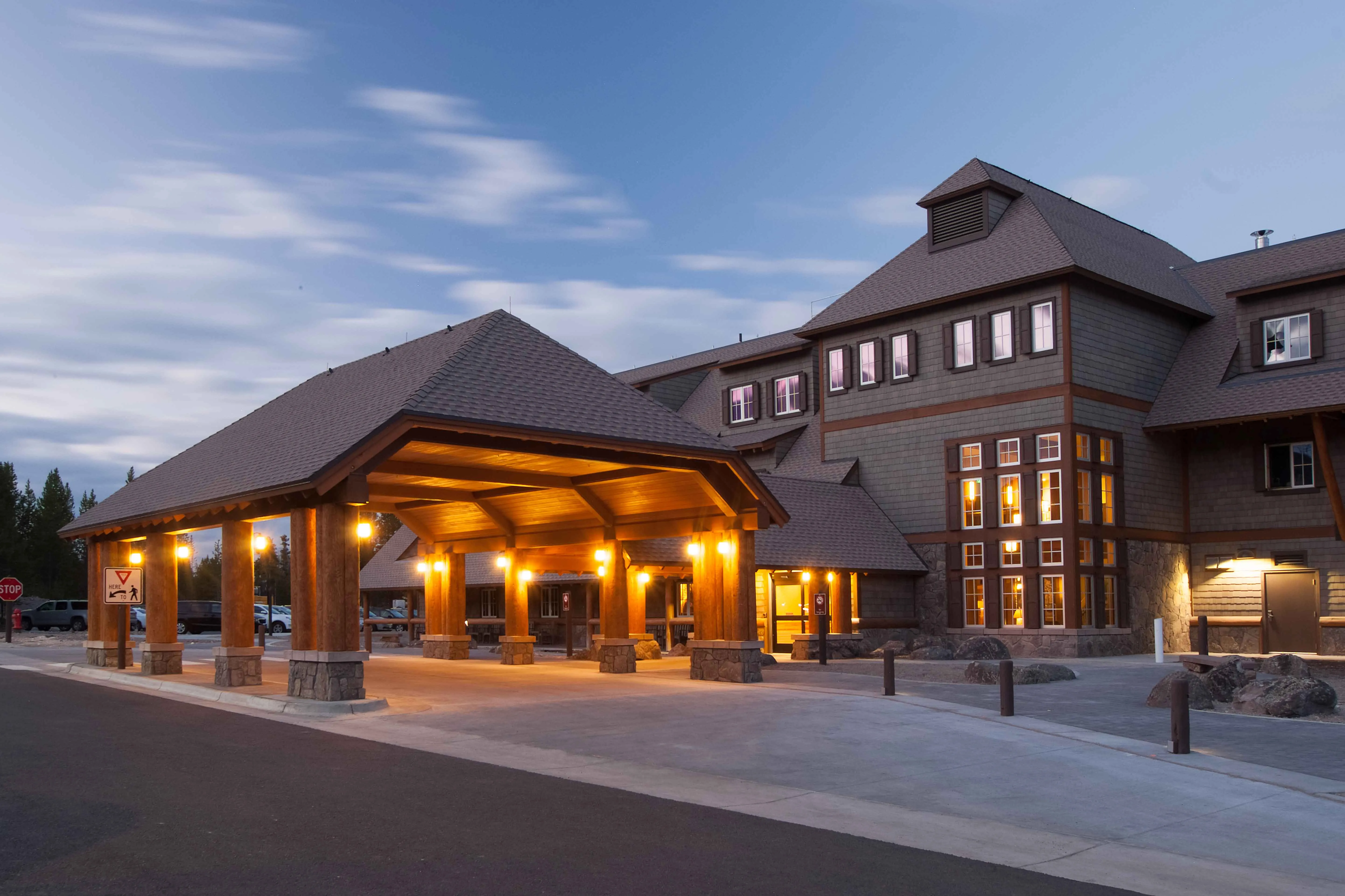 Canyon Lodge exterior in Yellowstone National Park