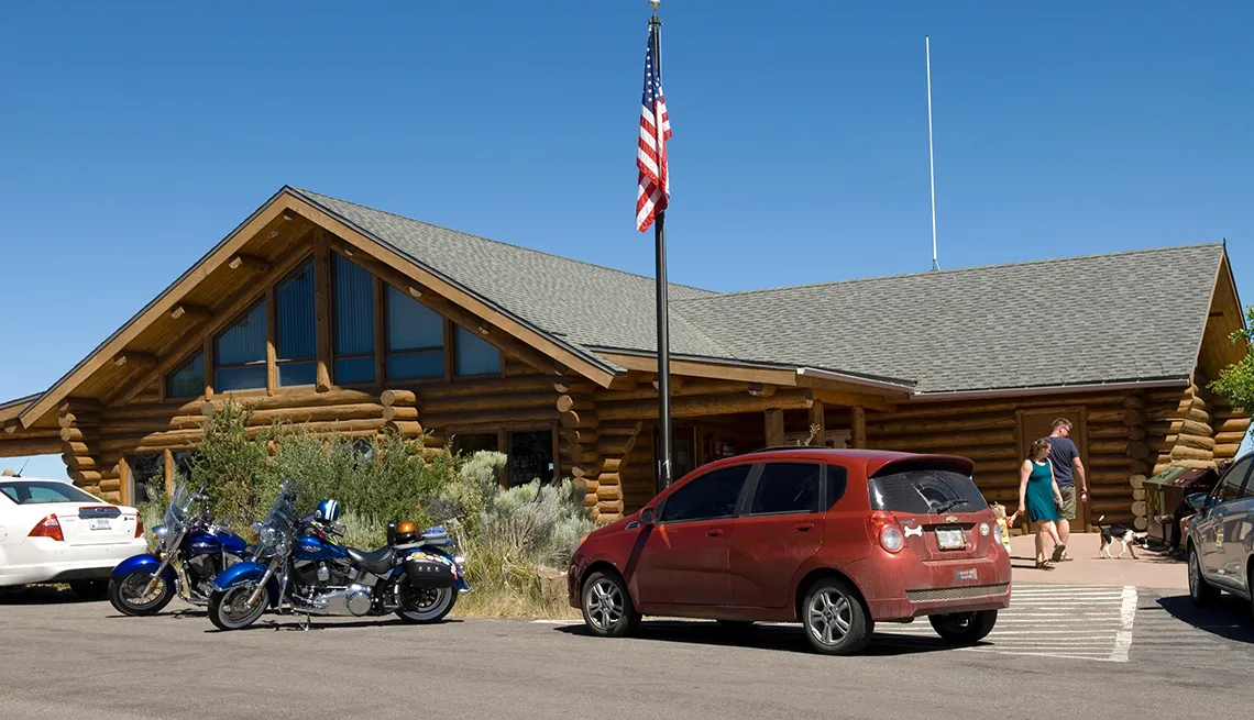Interior of Black Canyon visitor center showing educational exhibits and displays