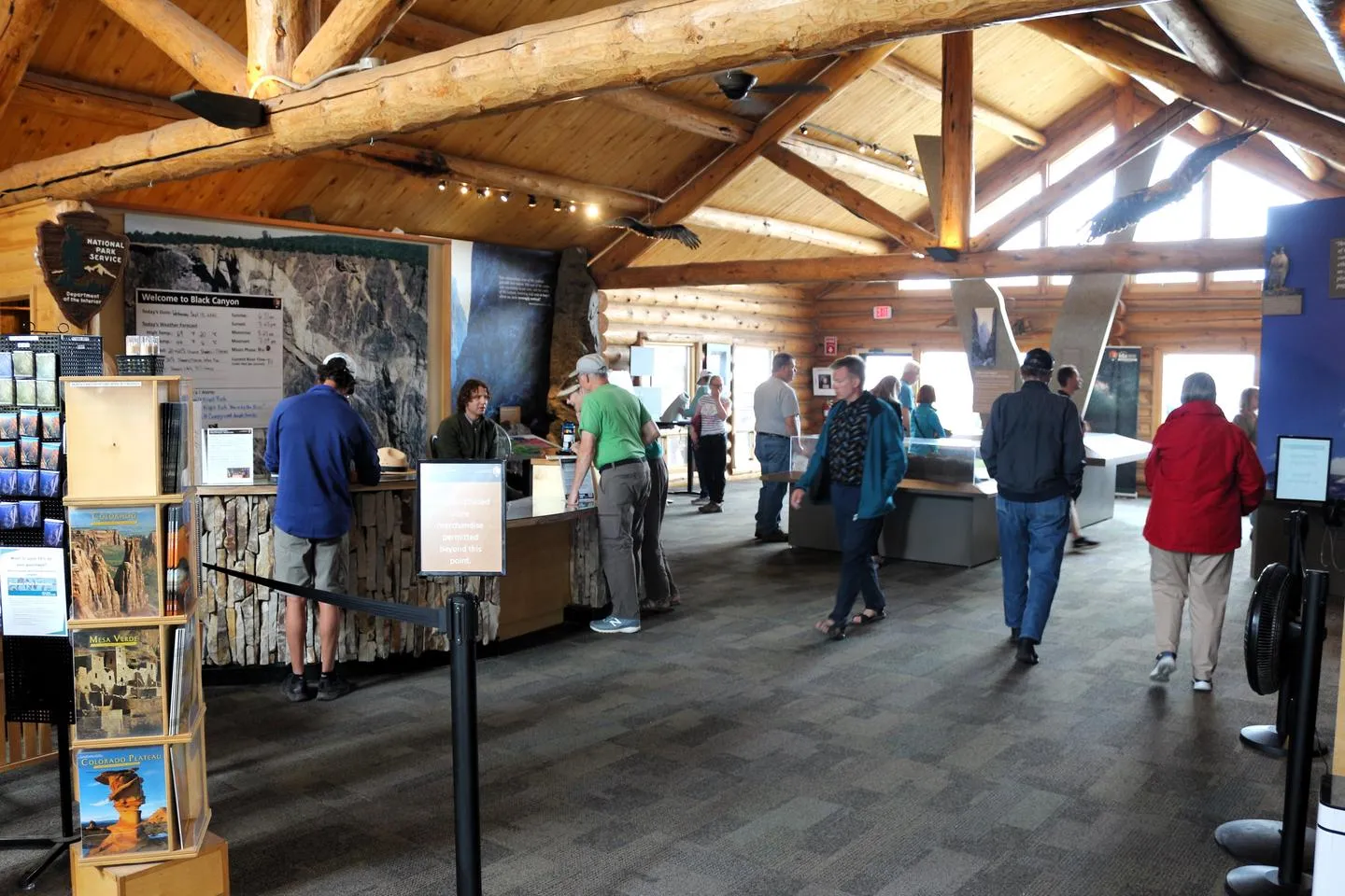 Gunnison Point Overlook near the visitor center showing dramatic canyon views