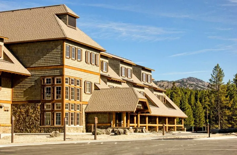 Canyon Lodge exterior demonstrating modern facilities among hotels in Yellowstone National Park