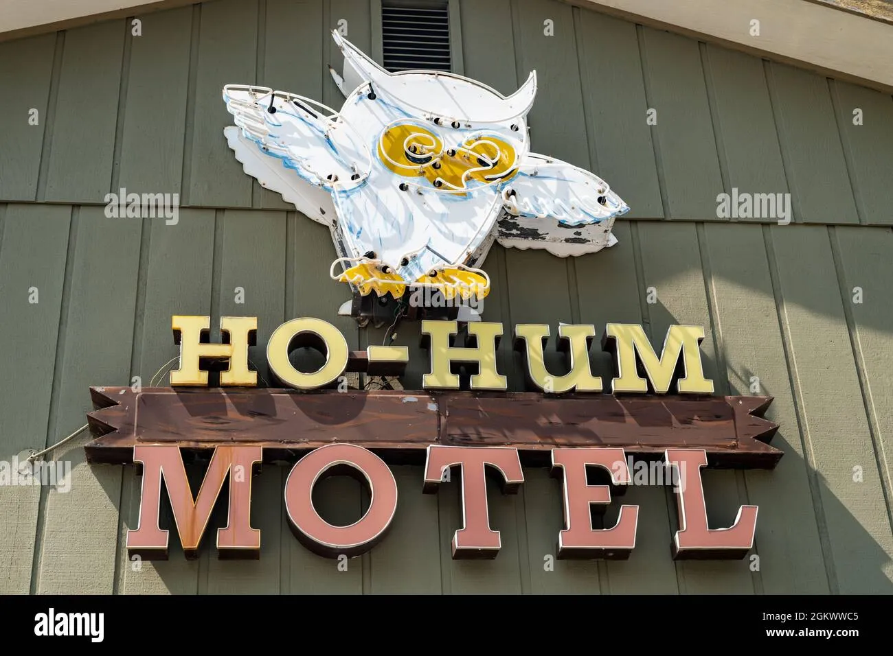 Classic neon motel sign in West Yellowstone featuring vintage charm and authentic Western hospitality