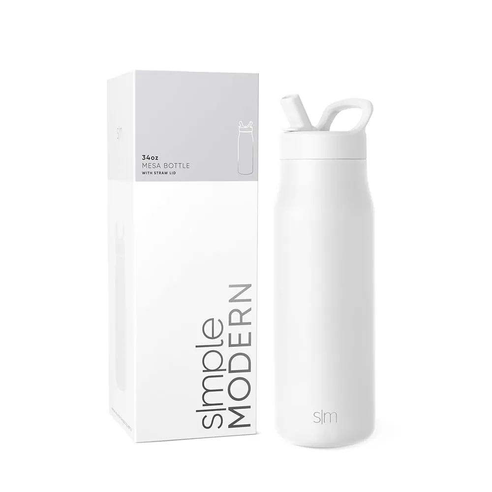 Collection of BPA-free stainless steel water bottles in various colors and sizes
