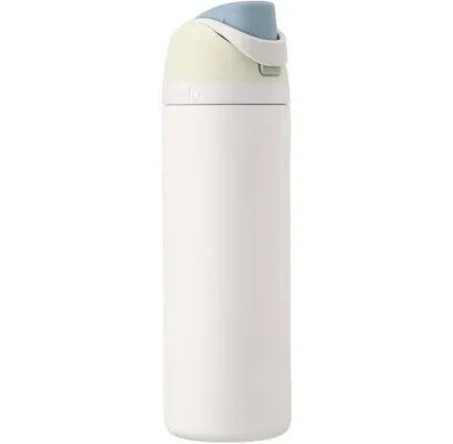 Owala FreeSip Stainless Steel Water Bottle with dual drinking options and push button lid