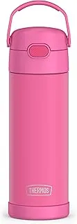 Thermos FUNtainer kids water bottle with colorful design and straw lid for easy drinking