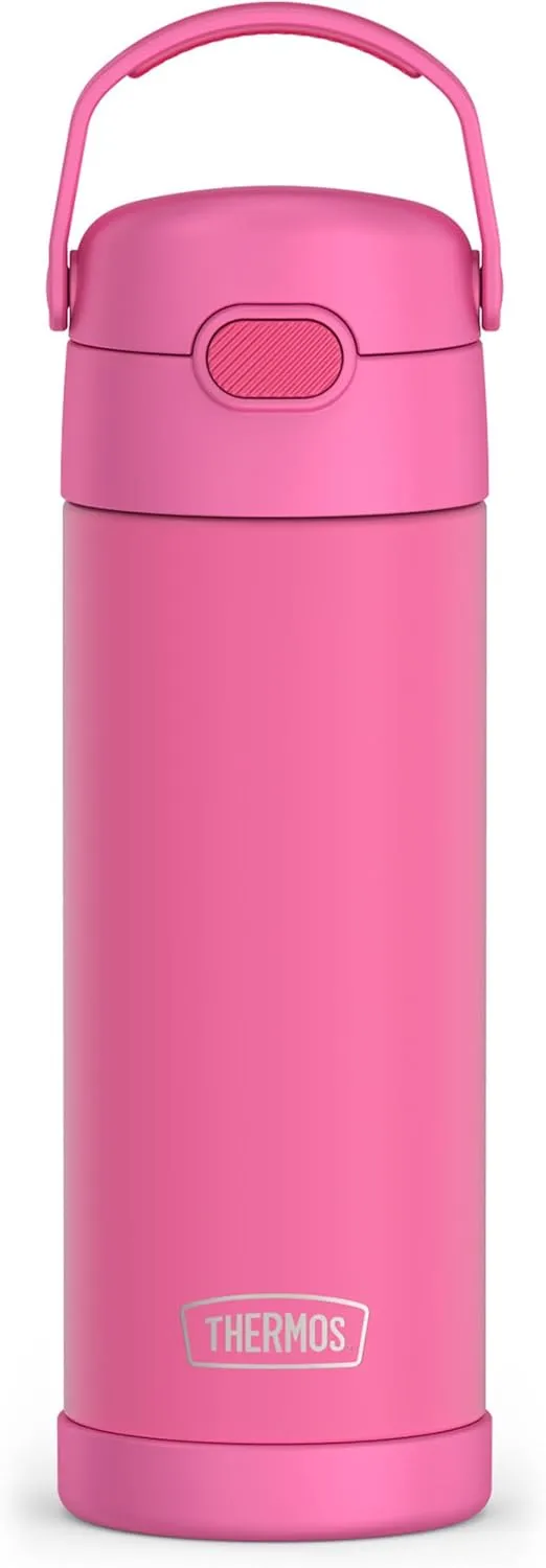Best water bottle for school featuring colorful Thermos FUNtainer with wide spout design perfect for elementary students